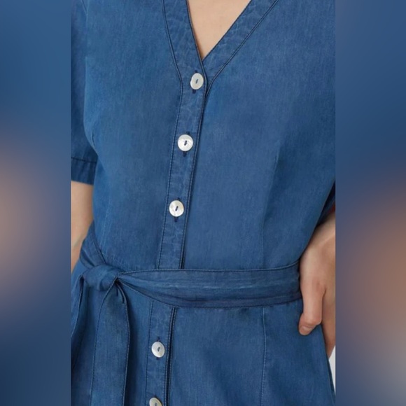 Nice Things Paloma Denim Button Suit Jumpsuit Size 40 - Picture 3 of 11